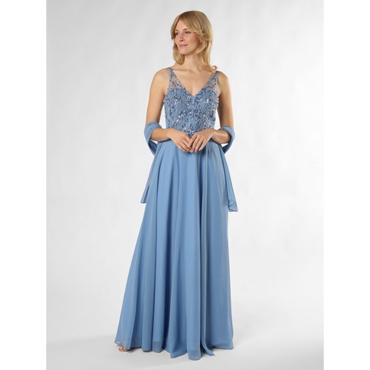Unique Damska sukienka wieczorowa ze stułą Kobiety Sztuczne włókno jasnoniebieski jednolity ze sklepu vangraaf w kategorii Sukienki - zdjęcie 172409832