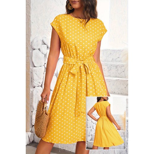Sukienka TRINOLSA YELLOW ze sklepu Ivet Shop w kategorii Sukienki - zdjęcie 172410071