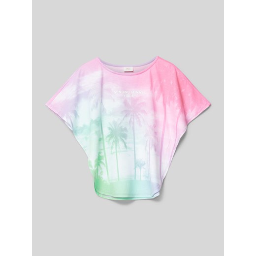T-shirt z rękawami nietoperzami ze sklepu Peek&Cloppenburg  w kategorii Bluzki dziewczęce - zdjęcie 172410080