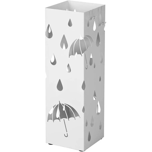 Biały nowoczesny ażurowy stojak na parasole - Niras ze sklepu Edinos.pl w kategorii Zestawy mebli do przedpokoju - zdjęcie 172411101