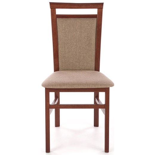 Klasyczne krzesło tapicerowane do jadalni ciemny orzech - Mako 5X Elior One Size Edinos.pl