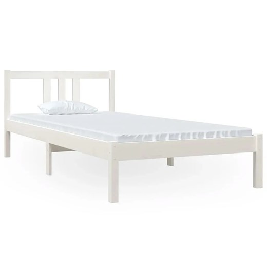 Białe jednoosobowe łóżko z drewna 90x200 cm - Kenet 3X ze sklepu Edinos.pl w kategorii Łóżka i materace - zdjęcie 172411374