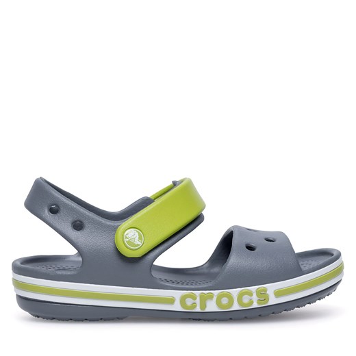 Sandały Crocs BAYABAND SANDAL K 205400-025 Szary ze sklepu eobuwie.pl w kategorii Sandały dziecięce - zdjęcie 172411930