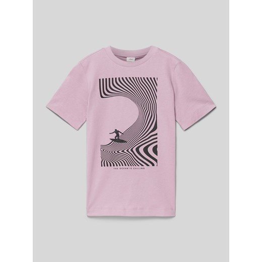 T-shirt z nadrukiem z motywem i napisem ze sklepu Peek&Cloppenburg  w kategorii T-shirty chłopięce - zdjęcie 172412091