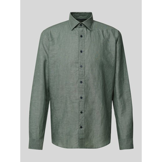 Koszula biznesowa o kroju slim fit z kołnierzykiem typu kent ze sklepu Peek&Cloppenburg  w kategorii Koszule męskie - zdjęcie 172412164