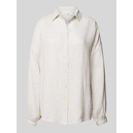 Bluzka koszulowa z fakturowanym wzorem ze sklepu Peek&Cloppenburg  w kategorii Koszule damskie - zdjęcie 172412172