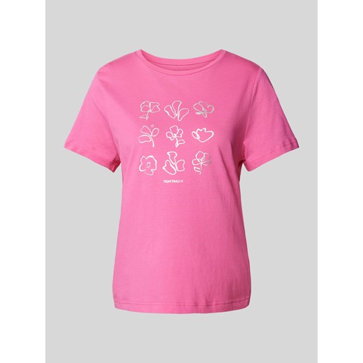 T-shirt z okrągłym dekoltem ze sklepu Peek&Cloppenburg  w kategorii Bluzki damskie - zdjęcie 172412184
