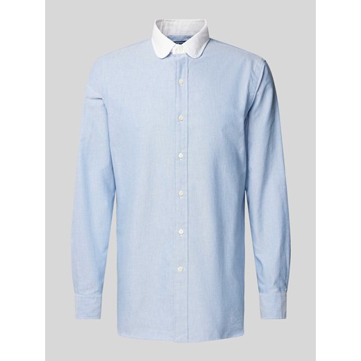 Koszula biznesowa o kroju custom fit z kołnierzykiem typu kent ze sklepu Peek&Cloppenburg  w kategorii Koszule męskie - zdjęcie 172412221