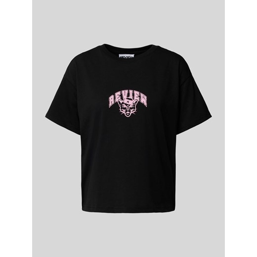 T-shirt z nadrukiem z logo ze sklepu Peek&Cloppenburg  w kategorii Bluzki damskie - zdjęcie 172412233