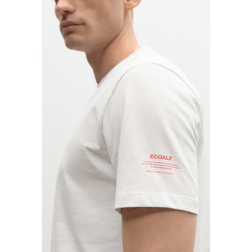 T-shirt męski Ecoalf biały z krótkimi rękawami 