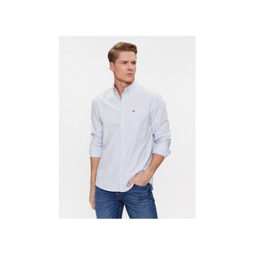 Tommy Jeans Koszula Oxford DM0DM18335 Błękitny Regular Fit ze sklepu MODIVO w kategorii Koszule męskie - zdjęcie 172415623