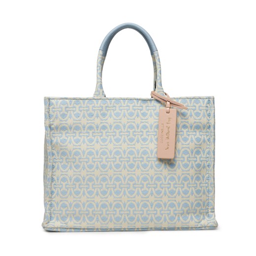 Torebka Coccinelle Never Without Bag Monogram E1 MBD 18 02 01 Błękitny ze sklepu eobuwie.pl w kategorii Torby Shopper bag - zdjęcie 172415873