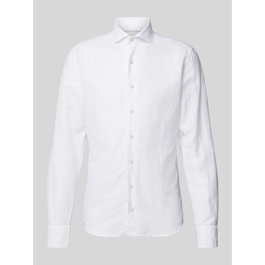 Koszula biznesowa o kroju slim fit z jednolitą fakturą ze sklepu Peek&Cloppenburg  w kategorii Koszule męskie - zdjęcie 172417291