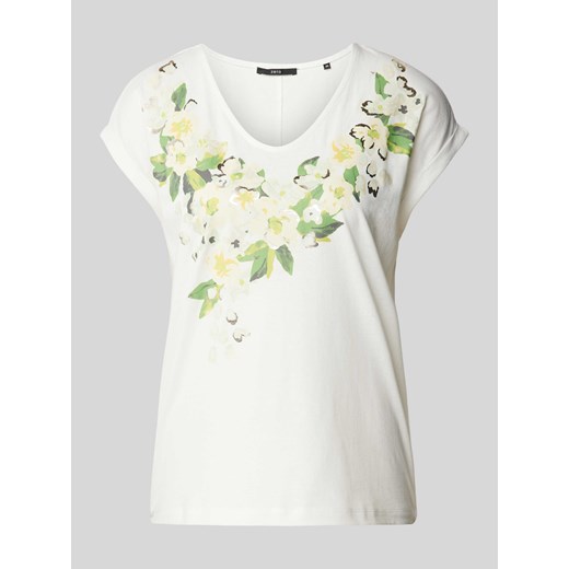 T-shirt z kwiatowym nadrukiem ze sklepu Peek&Cloppenburg  w kategorii Bluzki damskie - zdjęcie 172417633