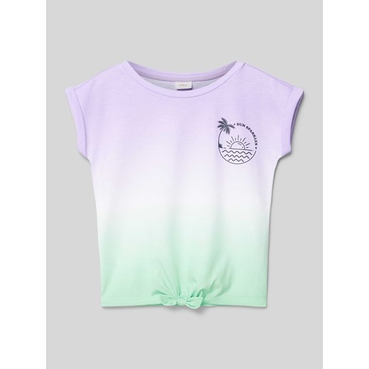 T-shirt z wiązanym detalem ze sklepu Peek&Cloppenburg  w kategorii Bluzki dziewczęce - zdjęcie 172417961