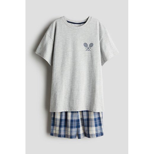 H & M - Bawełniana piżama - Szary ze sklepu H&M w kategorii Piżamy męskie - zdjęcie 172418813