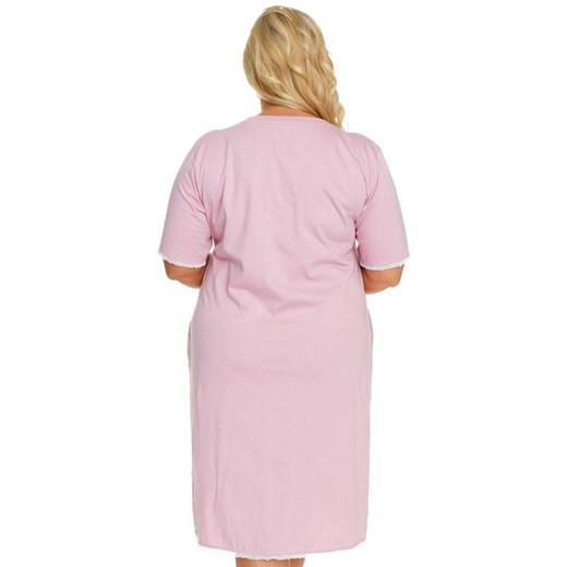 Doctor Nap różowa koszula nocna plus size TB.5366, Kolor różowy, Rozmiar L, Doctor Nap ze sklepu Primodo w kategorii Koszule nocne - zdjęcie 172418953