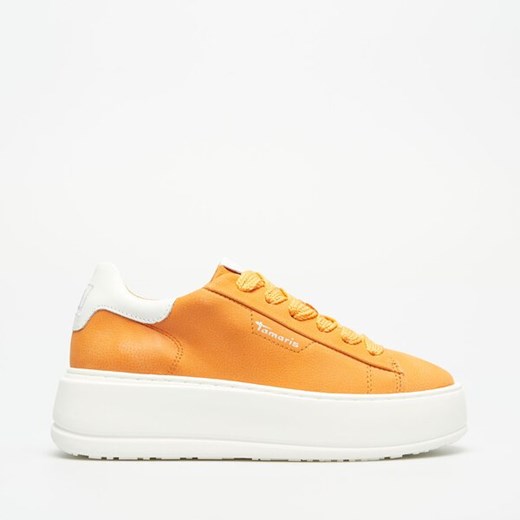 TAMARIS ORANGE PLATFORM SNEAKERS ze sklepu Symbiosis w kategorii Trampki damskie - zdjęcie 172418974