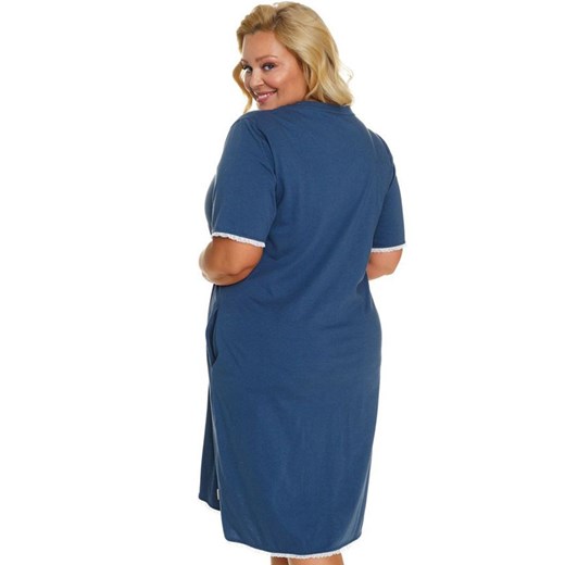 Doctor Nap niebieska koszula nocna plus size TB.5366, Kolor niebieski, Rozmiar L, Doctor Nap ze sklepu Intymna w kategorii Koszule nocne - zdjęcie 172419084