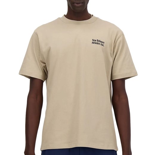 Koszulka New Balance MT41588SOT - beżowa ze sklepu streetstyle24.pl w kategorii T-shirty męskie - zdjęcie 172419113