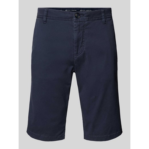 Bermudy o kroju straight leg w jednolitym kolorze ze sklepu Peek&Cloppenburg  w kategorii Spodenki męskie - zdjęcie 172420743
