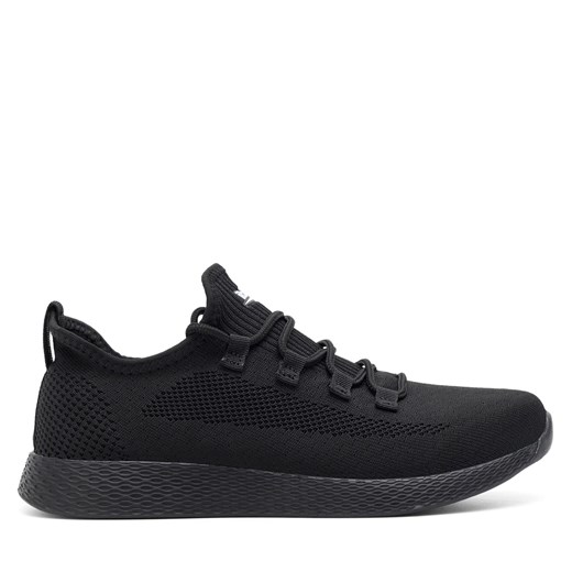 Sprandi buty sportowe damskie sneakersy czarne sznurowane płaskie 