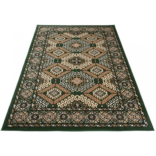 Prostokątny zielony dywan w rustykalnym stylu - Lano 4X ze sklepu Edinos.pl w kategorii Dywany - zdjęcie 172421521