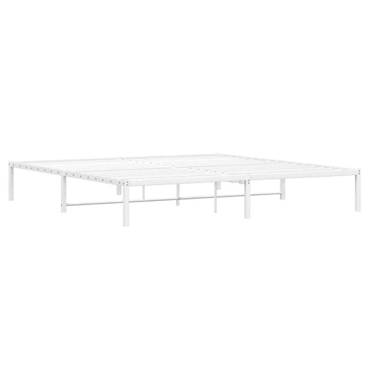 Białe metalowe łóżko 140x200 cm - Tresto ze sklepu Edinos.pl w kategorii Łóżka i materace - zdjęcie 172421761