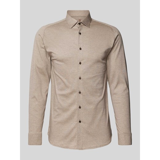 Koszula biznesowa o kroju slim fit z kołnierzykiem typu kent ze sklepu Peek&Cloppenburg  w kategorii Koszule męskie - zdjęcie 172422433