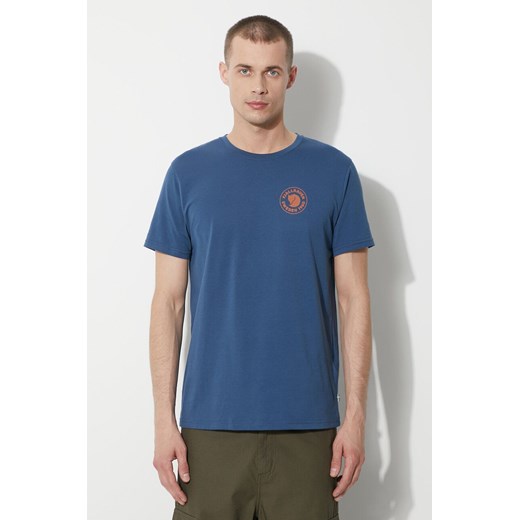 Fjallraven t-shirt 1960 Logo T-shirt męski kolor niebieski z nadrukiem F87313 ze sklepu PRM w kategorii T-shirty męskie - zdjęcie 172423242