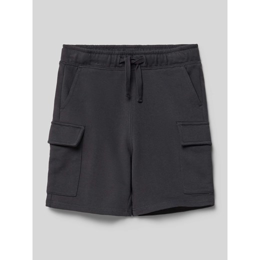 Szorty z dzianiny dresowej z elastycznym pasem ze sklepu Peek&Cloppenburg  w kategorii Spodenki chłopięce - zdjęcie 172425201