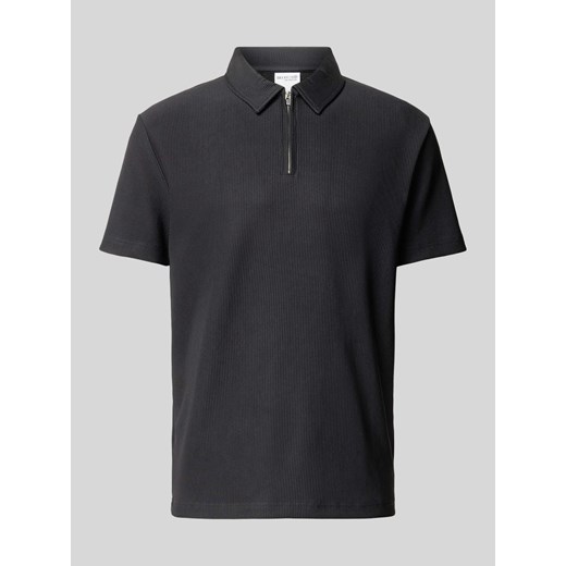 Koszulka polo o kroju relaxed fit z efektem prążkowania ze sklepu Peek&Cloppenburg  w kategorii T-shirty męskie - zdjęcie 172425212
