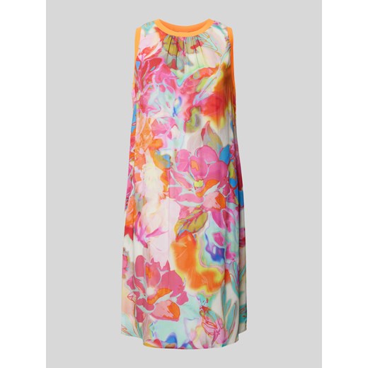 Sukienka o długości do kolan z kwiatowym wzorem model ‘Multi Aqua Flower’ ze sklepu Peek&Cloppenburg  w kategorii Sukienki - zdjęcie 172425221