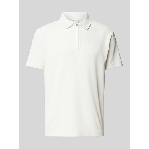 Koszulka polo o kroju relaxed fit z efektem prążkowania Selected Homme XL Peek&Cloppenburg 