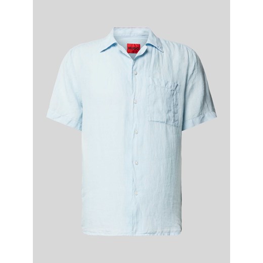 Koszula casualowa o kroju straight fit z lnu model ‘Ellino’ ze sklepu Peek&Cloppenburg  w kategorii Koszule męskie - zdjęcie 172425500