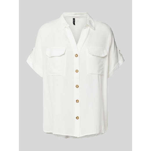 Bluzka koszulowa z listwą guzikową model ‘BUMPY’ ze sklepu Peek&Cloppenburg  w kategorii Koszule damskie - zdjęcie 172425501