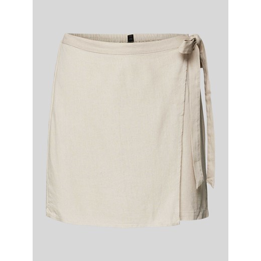 Spódnica mini z wysokim stanem i wiązanym paskiem model ‘MYMILO’ ze sklepu Peek&Cloppenburg  w kategorii Spódnice - zdjęcie 172425623