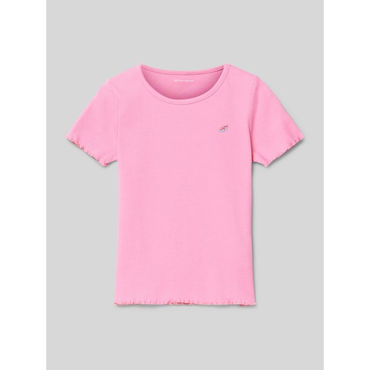 T-shirt z wyhaftowanym logo ze sklepu Peek&Cloppenburg  w kategorii Bluzki dziewczęce - zdjęcie 172425671