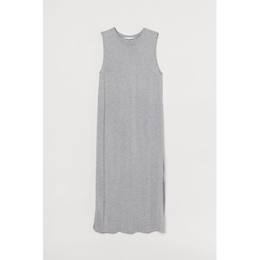 H & M - Dżersejowa sukienka bez rękawów - Szary H & M XL H&M