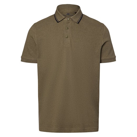 Fynch-Hatton Męska koszulka polo Mężczyźni Bawełna oliwkowy wypukły wzór tkaniny ze sklepu vangraaf w kategorii T-shirty męskie - zdjęcie 172426311