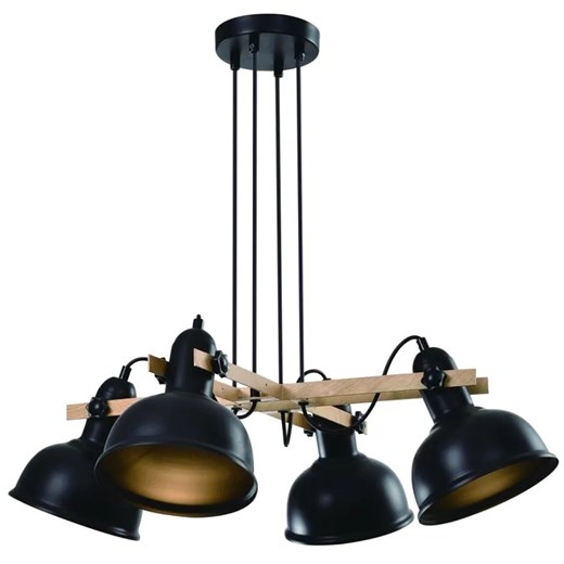 Czarny żyrandol w stylu loft - K180-Zotesi ze sklepu Edinos.pl w kategorii Lampy wiszące - zdjęcie 172427783