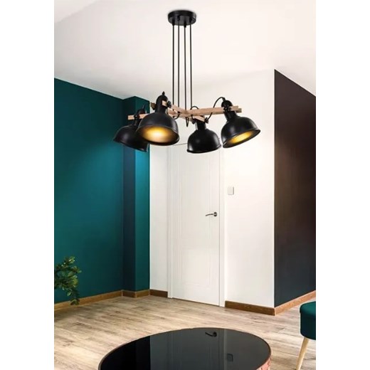 Czarny żyrandol w stylu loft - K180-Sydo Lumes One Size Edinos.pl