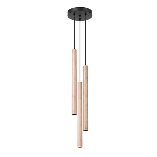 Drewniana industrialna lampa wisząca tuby - A379-Pastels Lumes One Size Edinos.pl