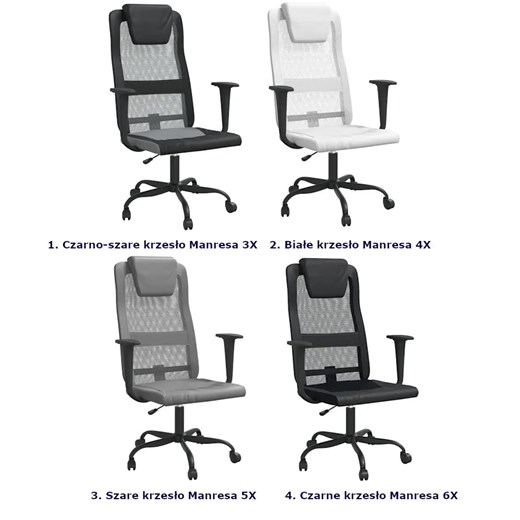 Krzesło biurowe z ekoskóry - Manresa 6X Elior One Size Edinos.pl