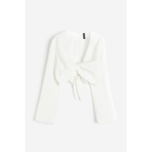 H & M - Bluzka z domieszką modalu - Biały ze sklepu H&M w kategorii Bluzki damskie - zdjęcie 172428682