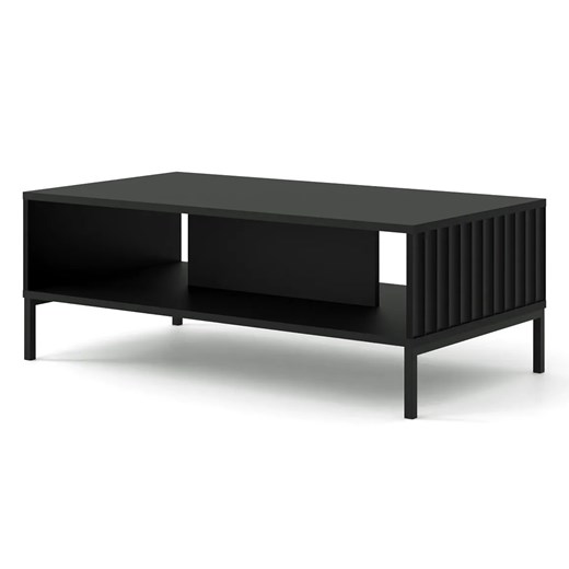 Lamelowy stolik kawowy glamour czarny mat H7-Z71 ze sklepu Edinos.pl w kategorii Stoliki kawowe - zdjęcie 172429404