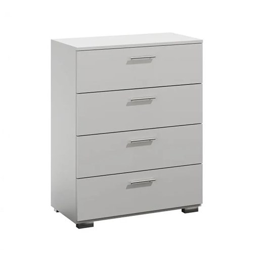 Biała minimalistyczna komoda 80 cm - Hreida ze sklepu Edinos.pl w kategorii Komody - zdjęcie 172429843