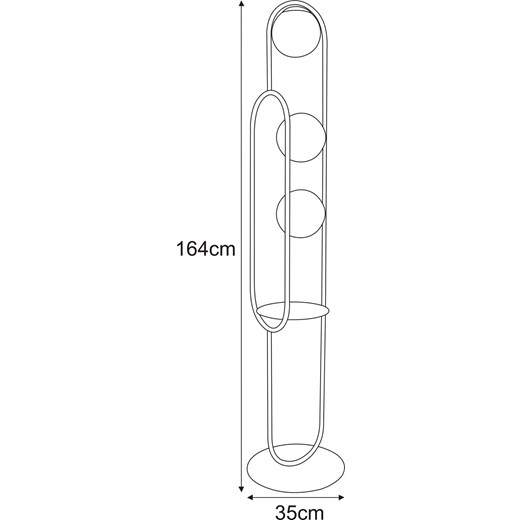 Nowoczesna lampa stojąca z półką - S824-Lemoni Lumes One Size Edinos.pl wyprzedaż