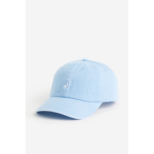 H & M - Bawełniana czapka z daszkiem i haftowanym motywem - Niebieski ze sklepu H&M w kategorii Czapki z daszkiem męskie - zdjęcie 172430503