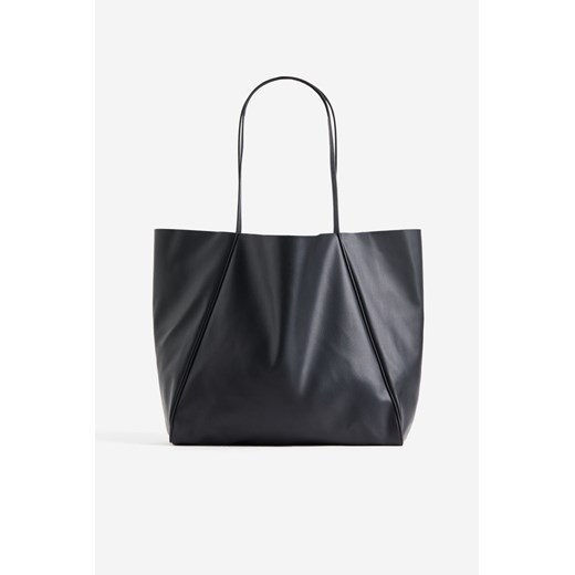 H & M - Powlekana torba shopper - Czarny ze sklepu H&M w kategorii Torby Shopper bag - zdjęcie 172430513
